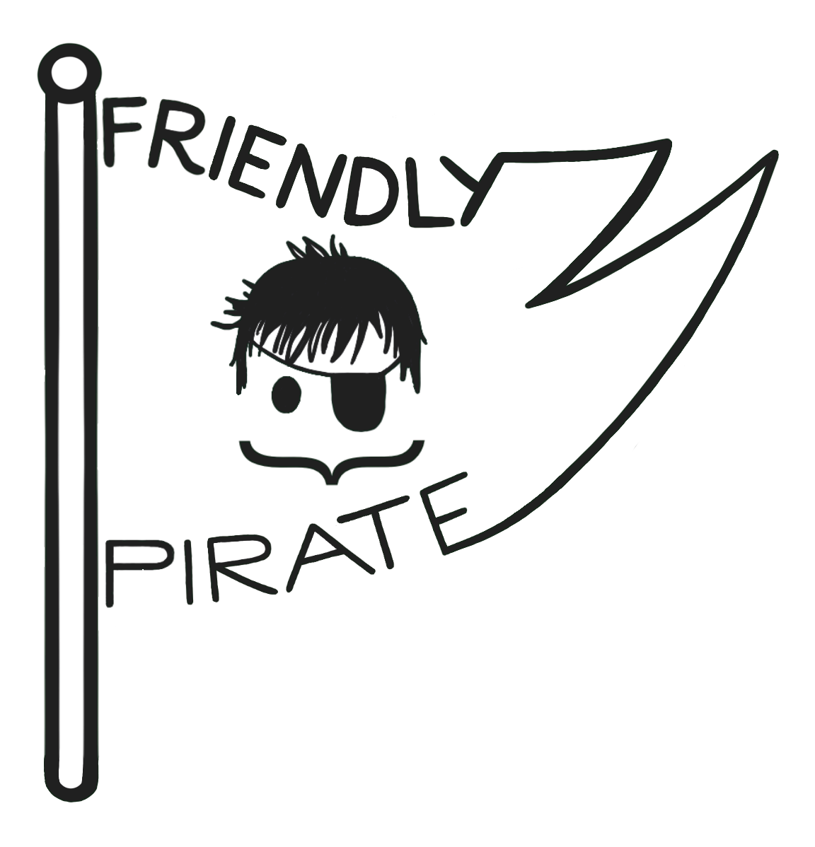 secret black pirate flag