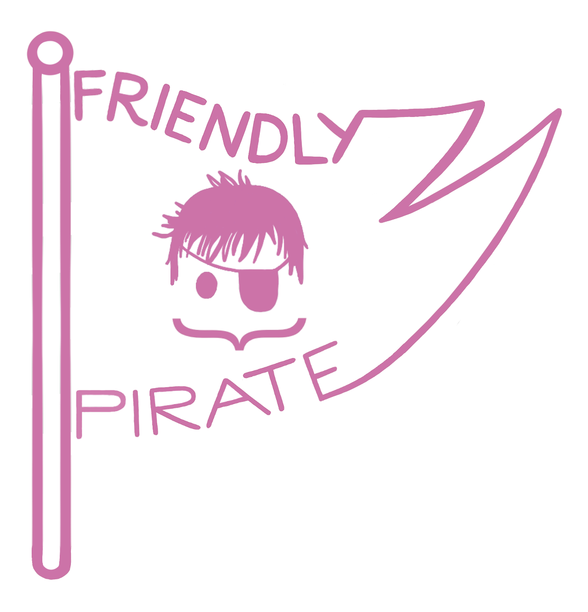 secret pink pirate flag